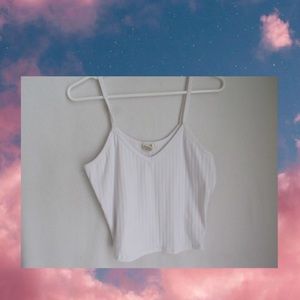 Hollister white crop top